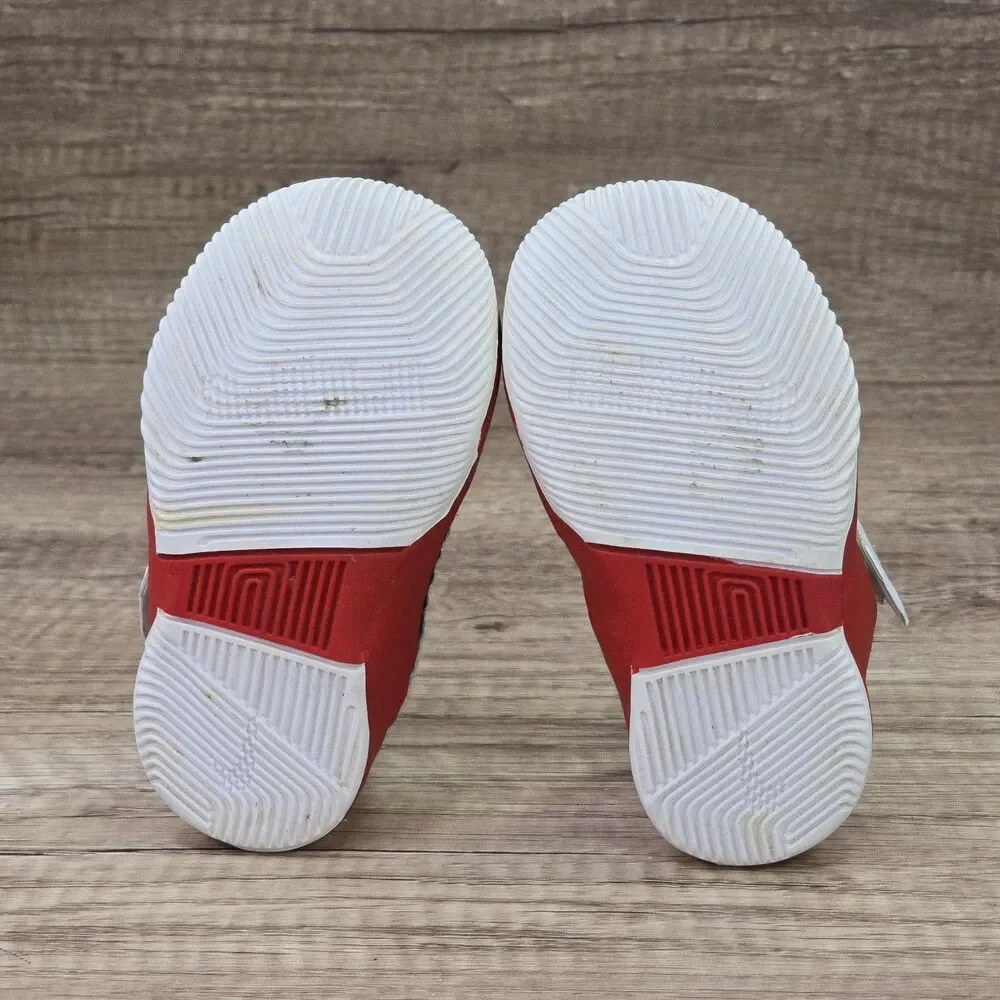 Nike LeBron Soldier XII 12 Toddler's Sz 5C White Black Red Sneakers (AH1690-181)